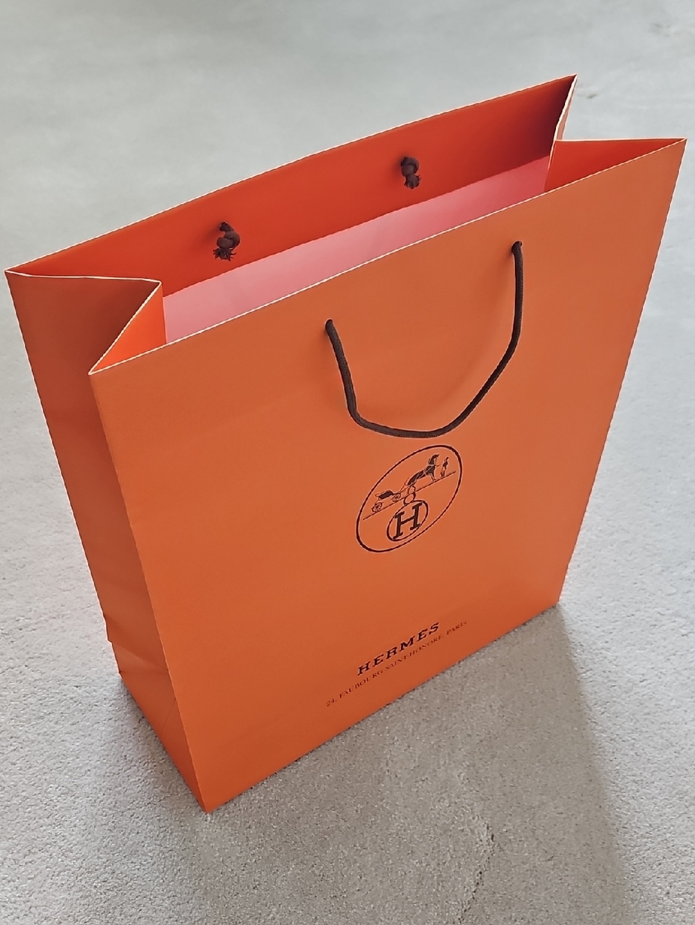 Hermes large paper shopping bag